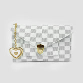 Luxe Check White Wallet