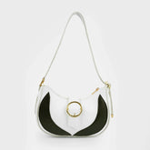 Luna Arc White Shoulder Bag