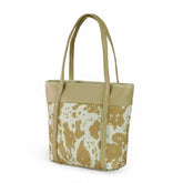 Premium Cow Texture Beige Tote Bag