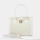 Empress Croc Texture White Bag