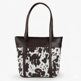 Premium Cow Texture Chocolate Tote Bag