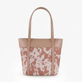 Premium Cow Texture Pink Tote Bag