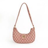 Arc Checkered Pink Shoulder Bag