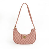 Arc Checkered Pink Shoulder Bag
