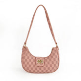Arc Checkered Pink Shoulder Bag