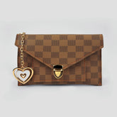 Luxe Check Brown Wallet