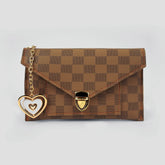 Luxe Check Brown Wallet