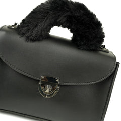 Fluffer Black Cross Body Bag
