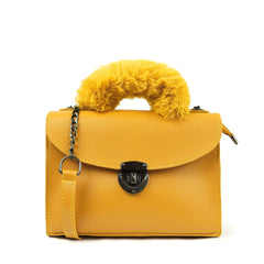 Fluffer Mustard Cross Body Bag