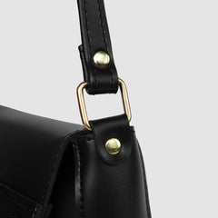 Veiled Black Shoulder Bag