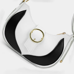 Luna Arc White Shoulder Bag