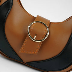 Luna Arc Brown Shoulder Bag