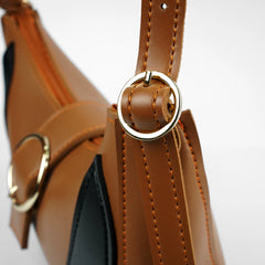 Luna Arc Brown Shoulder Bag