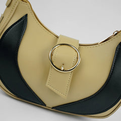 Luna Arc Beige Shoulder Bag