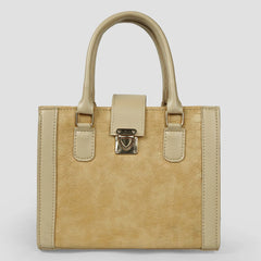 Empress Croc Texture Beige Bag
