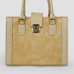 Empress Croc Texture Beige Bag
