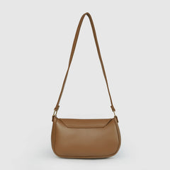 Veiled Brown Shoulder Bag