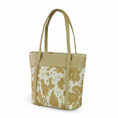 Premium Cow Texture Beige Tote Bag