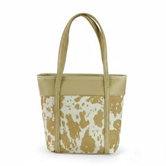 Premium Cow Texture Beige Tote Bag