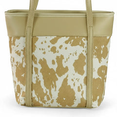 Premium Cow Texture Beige Tote Bag