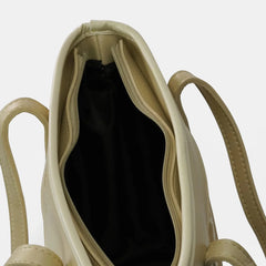 Premium Cow Texture Beige Tote Bag