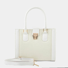 Empress Croc Texture White Bag