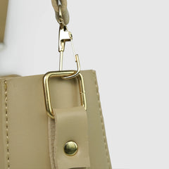 Barrel Beige Shoulder Bag