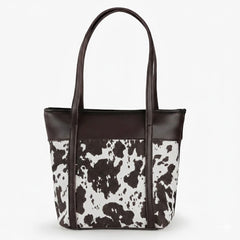 Premium Cow Texture Chocolate Tote Bag