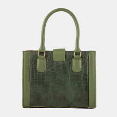 Empress Croc Texture Green Bag