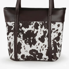 Premium Cow Texture Chocolate Tote Bag