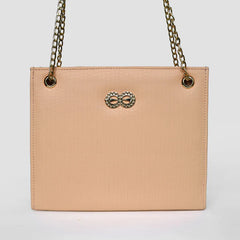 Bella Pink Croc Chain Bag