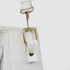 Barrel White Shoulder Bag